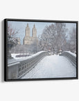 New York City Canvas Wall Art, 'Snow on Bow Bridge'