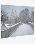 New York City Canvas Wall Art, 'Snow on Bow Bridge'