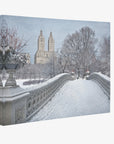 New York City Canvas Wall Art, 'Snow on Bow Bridge'