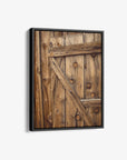 Farmhouse Barn Door Canvas Print 'Rustic Wood Door'