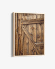 Farmhouse Barn Door Canvas Print 'Rustic Wood Door'