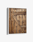 Farmhouse Barn Door Canvas Print 'Rustic Wood Door'