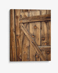 Farmhouse Barn Door Canvas Print 'Rustic Wood Door'