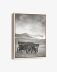 Rustic Farmhouse Canvas Wall Art, 'Old Wagon (Black & White)'