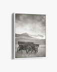 Rustic Farmhouse Canvas Wall Art, 'Old Wagon (Black & White)'