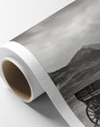 Rustic Farmhouse Canvas Wall Art, 'Old Wagon (Black & White)'