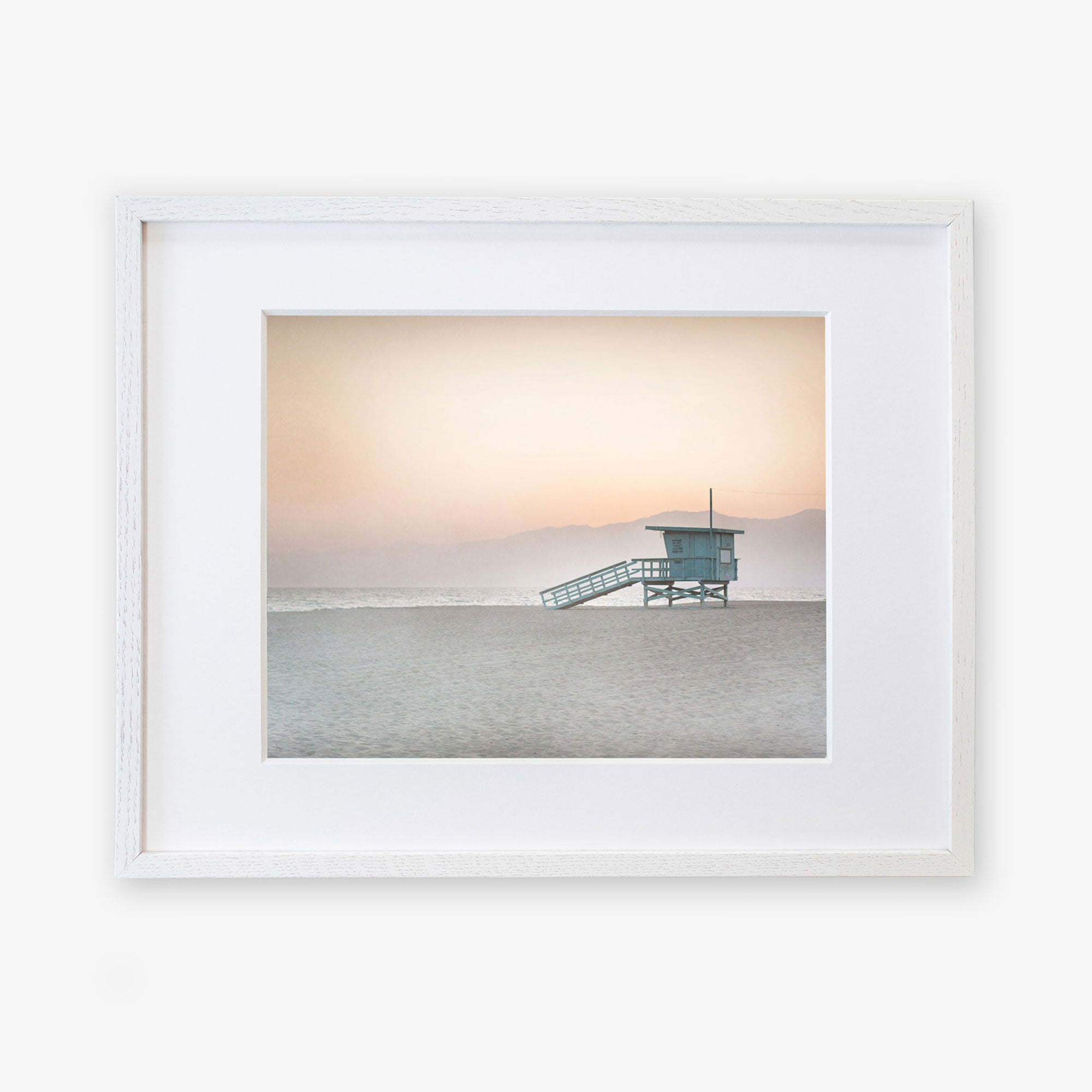 Pink Coastal Print, &#39;Lifeguard Tower&#39;