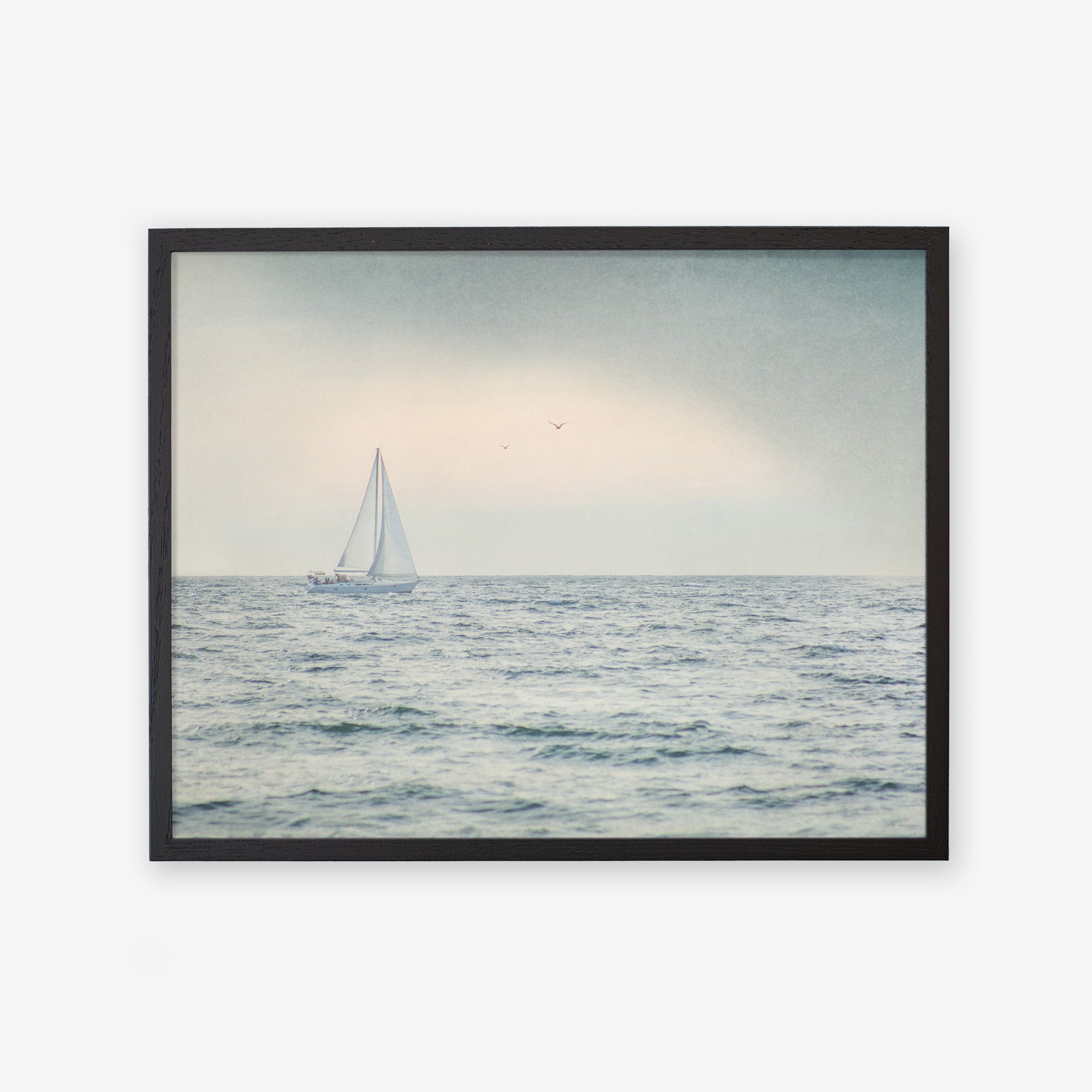 Nautical Sail Boat Art, &#39;Sailing Into Rain&#39;