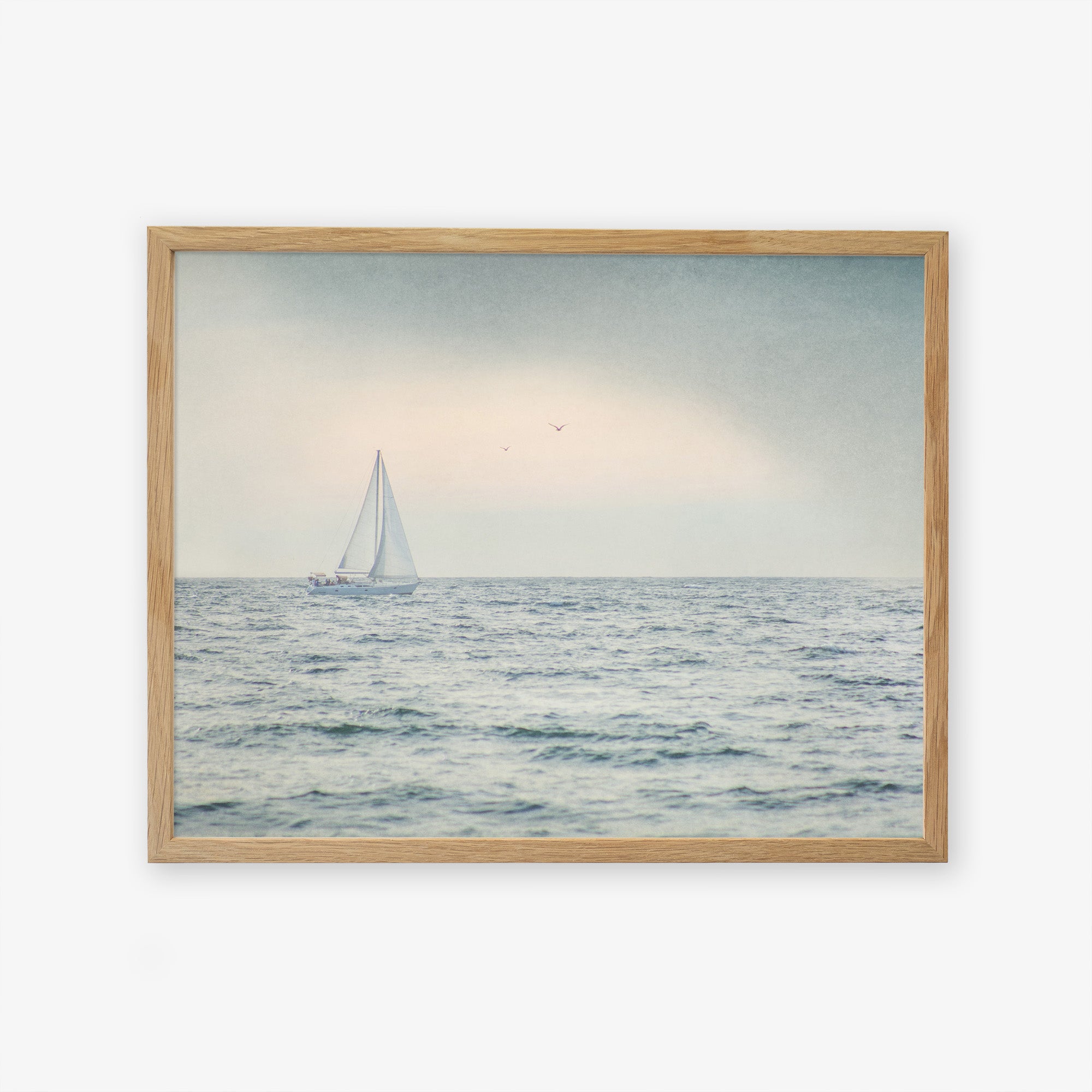 Nautical Sail Boat Art, &#39;Sailing Into Rain&#39;