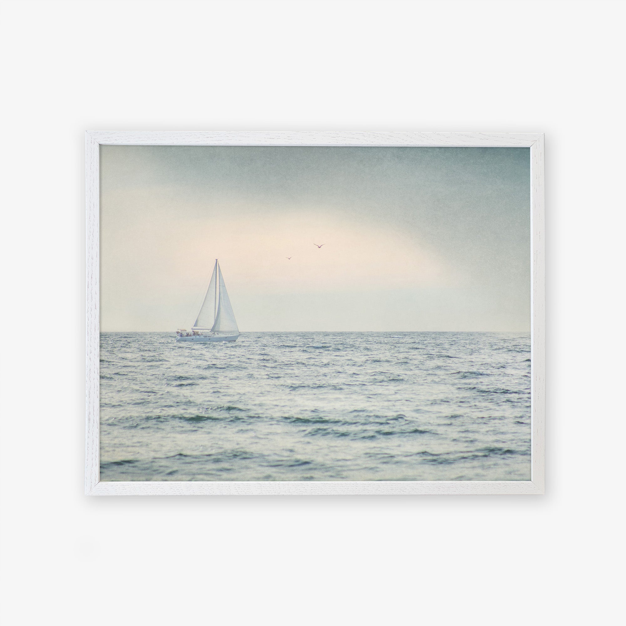 Nautical Sail Boat Art, &#39;Sailing Into Rain&#39;