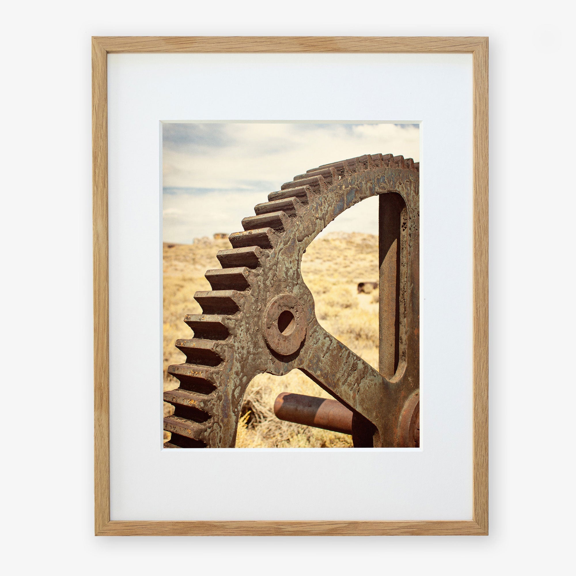 Natural oak frame with matting