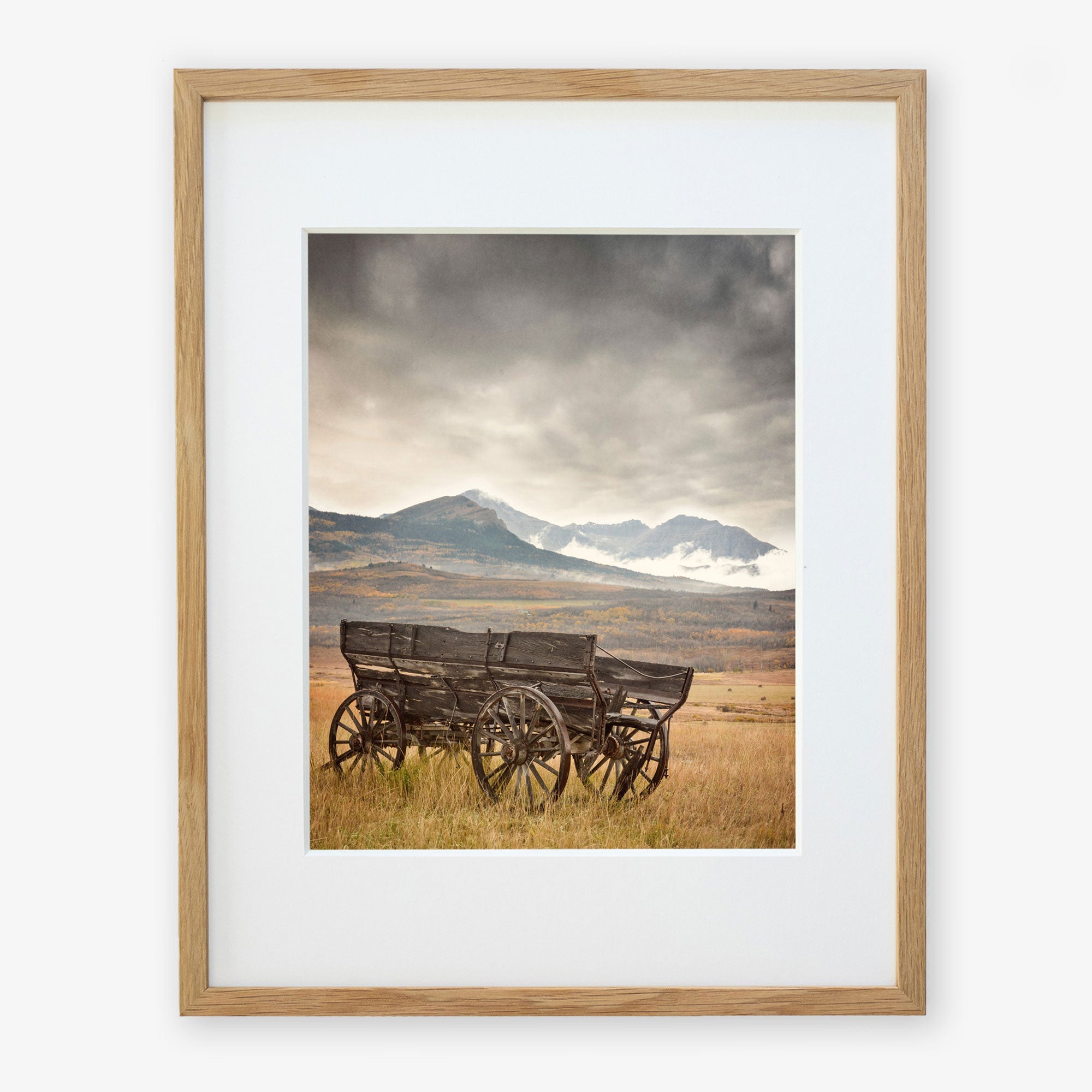 Natural oak frame with matting