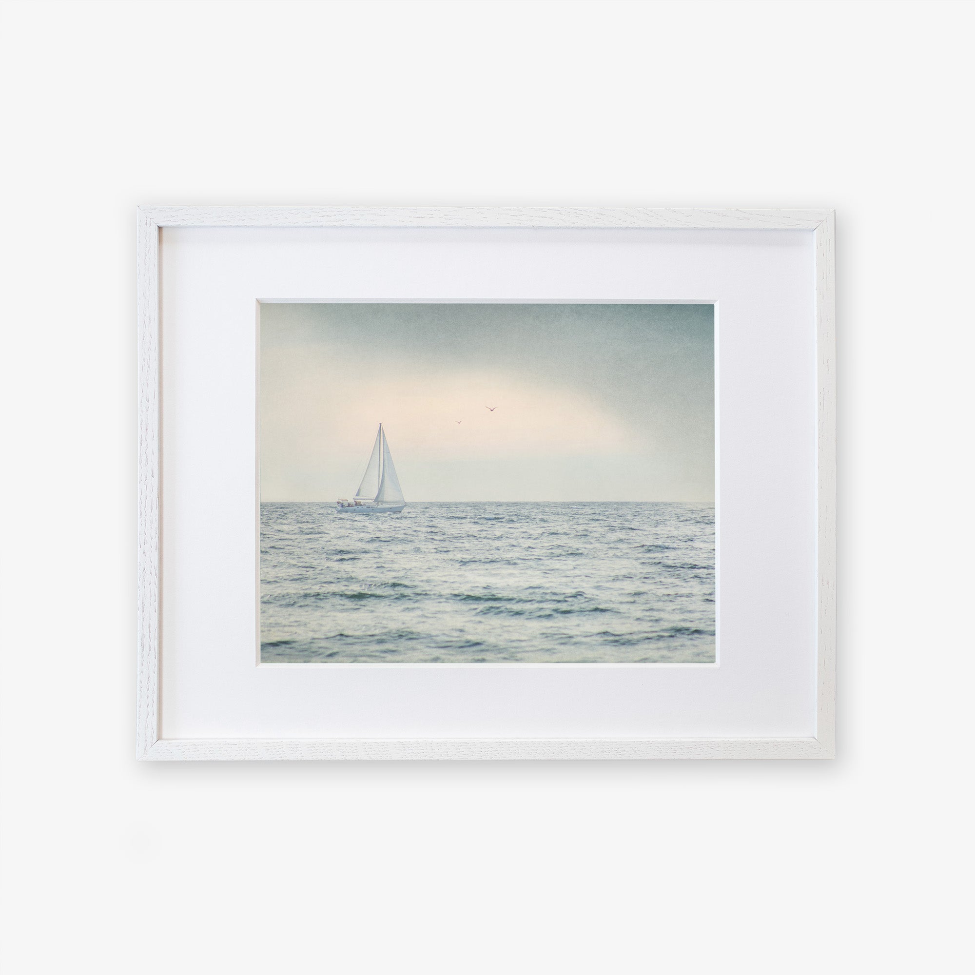 Nautical Sail Boat Art, &#39;Sailing Into Rain&#39;