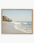 A frame of the Malibu Beach House Print, 'Ocean View' by Offley Green.