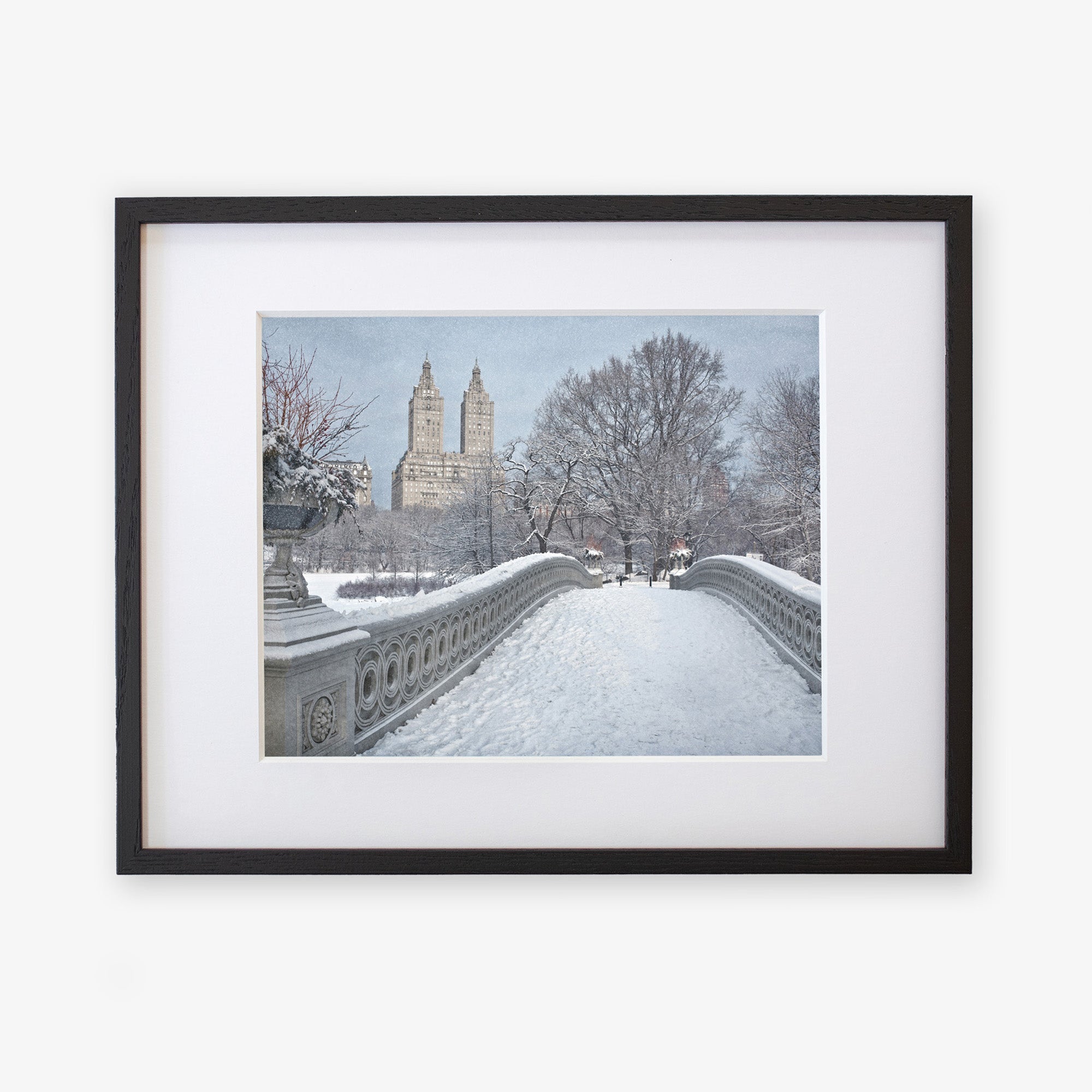 New York City Print, &#39;Snow on Bow Bridge&#39;