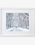 New York Central Park Print, 'The Mall In Winter'