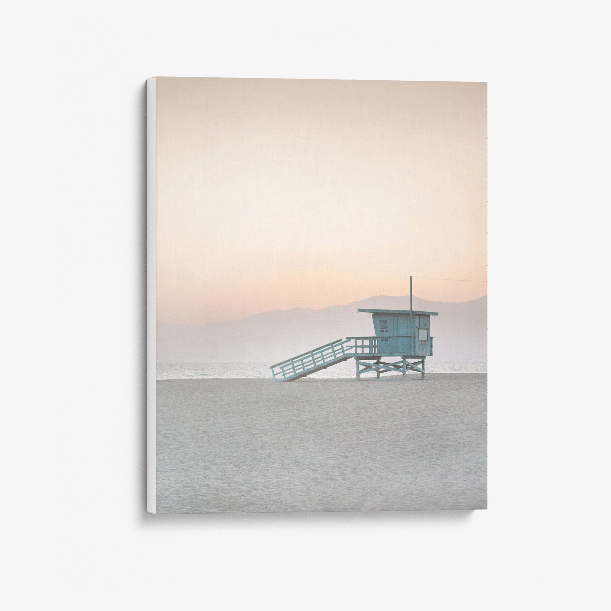 California Lifeguard Tower Canvas Print, &#39;Safety at Dusk&#39;