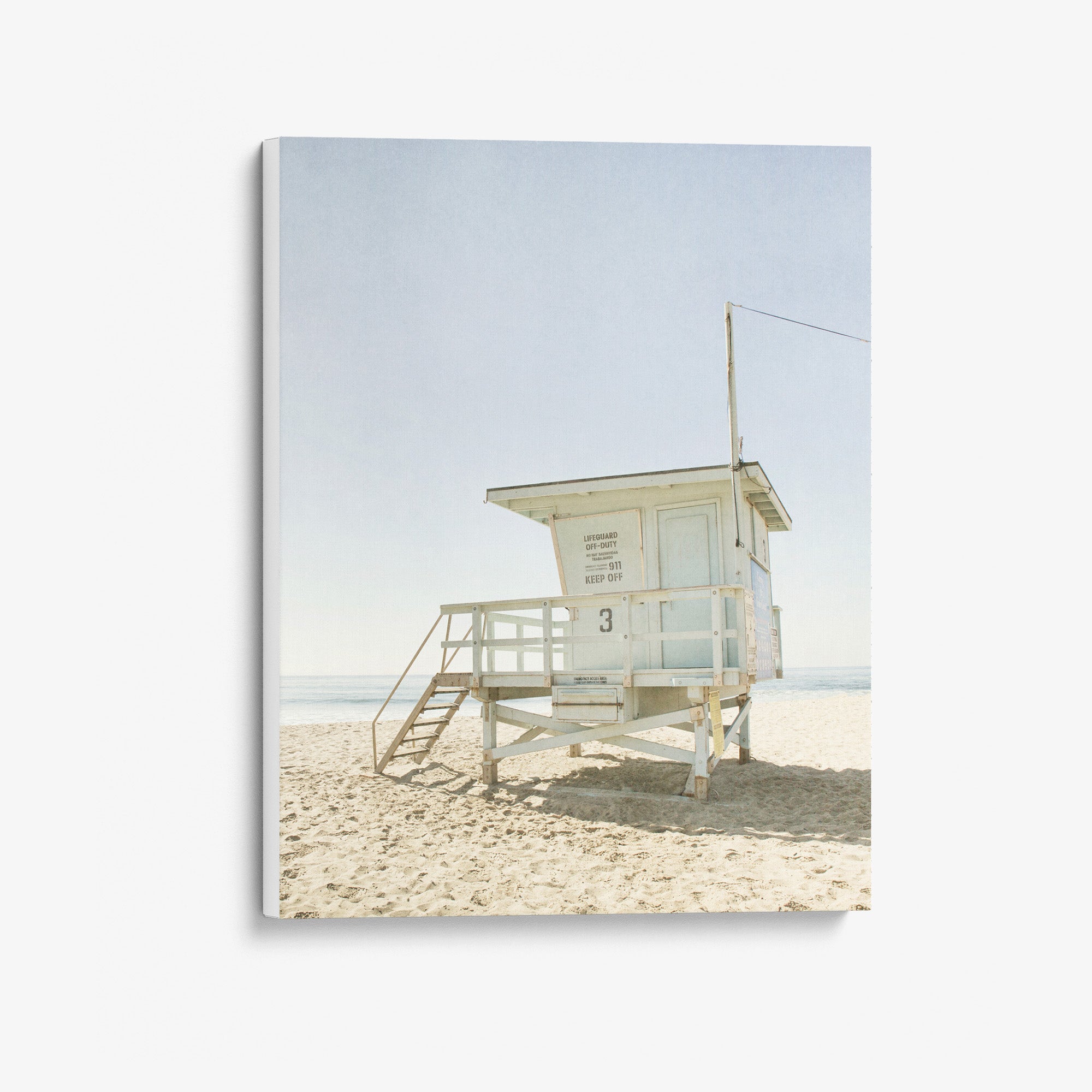 Malibu Beach Lifeguard Tower Canvas Print &#39;Surfrider Lifeguard&#39;