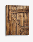 Farmhouse Barn Door Canvas Print 'Rustic Wood Door'