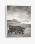 Rustic Farmhouse Canvas Wall Art, 'Old Wagon (Black & White)'