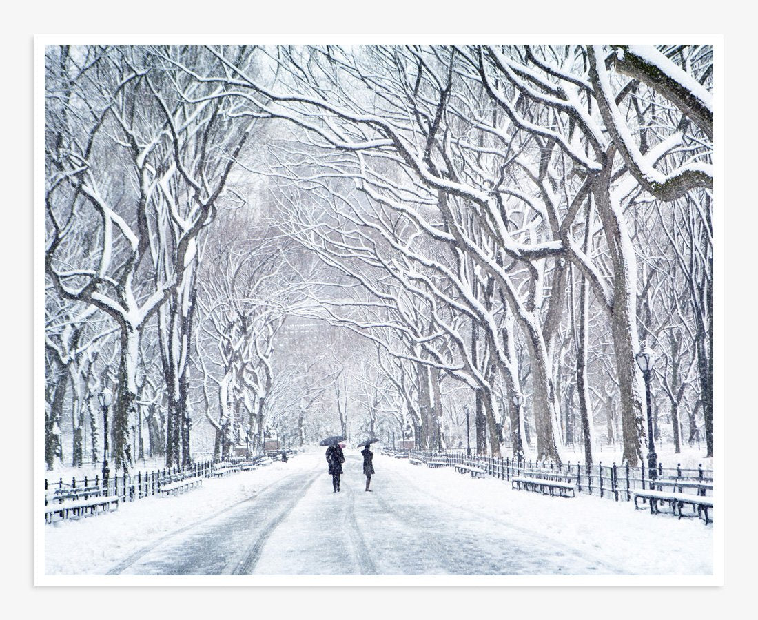 New York Central Park Print, &#39;The Mall In Winter&#39;