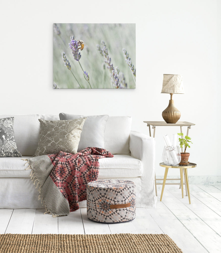 Rustic Canvas Wall Art, 'Lavender for Bees'
