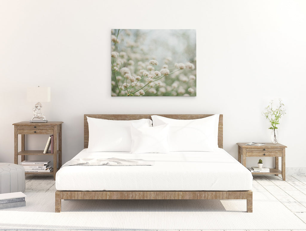 Rustic Farmhouse Floral Decor, 'Ball-Balls of Cotton'
