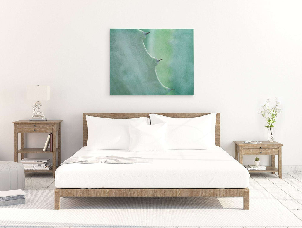 Mint Green Botanical Wall Art, 'Aloe Vera Spikes'
