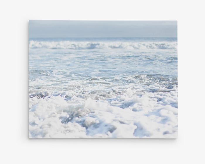 Canvas gallery wrap of surf breaking on a beach