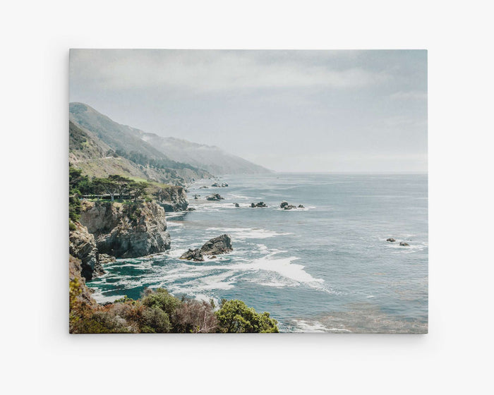 Big Sur Canvas Wall Art featuring the rocky coastline in California