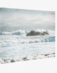 Coastal themed Canvas print of waves breaking over rocks