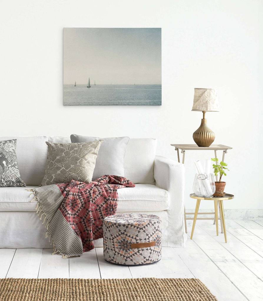 Moody Nautical Seascape Canvas, 'Sail Boats Approaching'