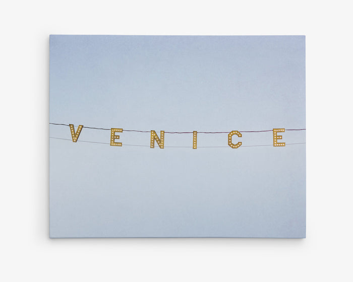 Venice Beach Sign Wall Art, 'Blue Venice'
