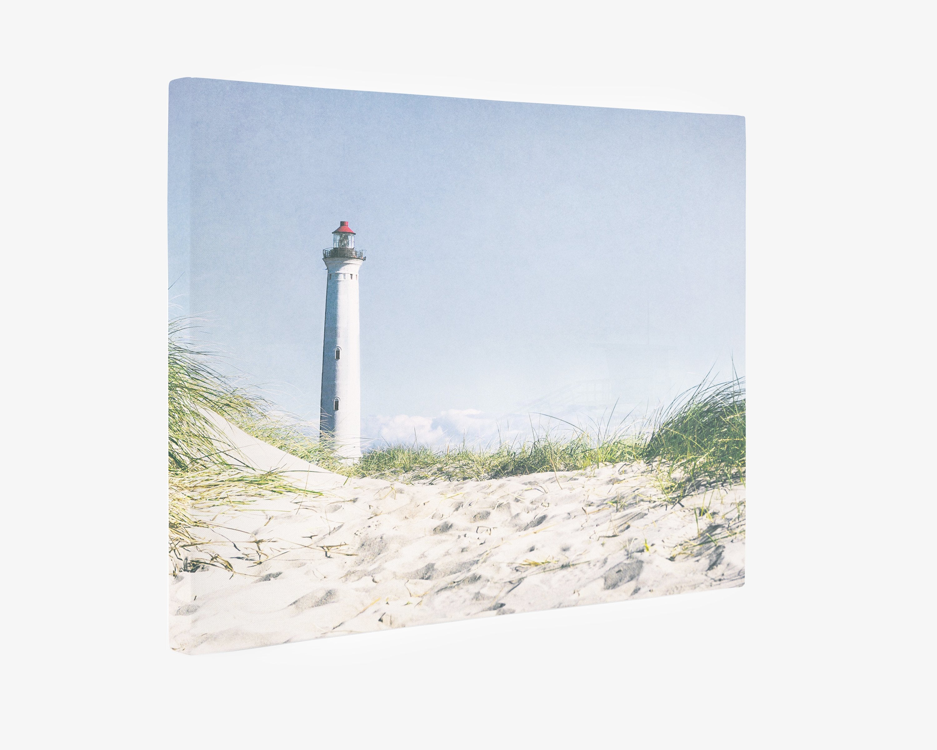 Canvas print of a lighthouse showing the mirrored edge