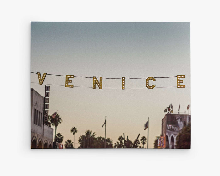 Canvas wrap wall art of the Venice Beach sign in California 