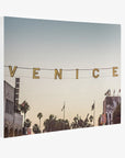 California Venice Beach Sign Canvas Wall Art, 'Venice Sunset'