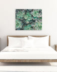 Fresh Green Succulent Canvas Wall Art, 'Bed of Succulents'