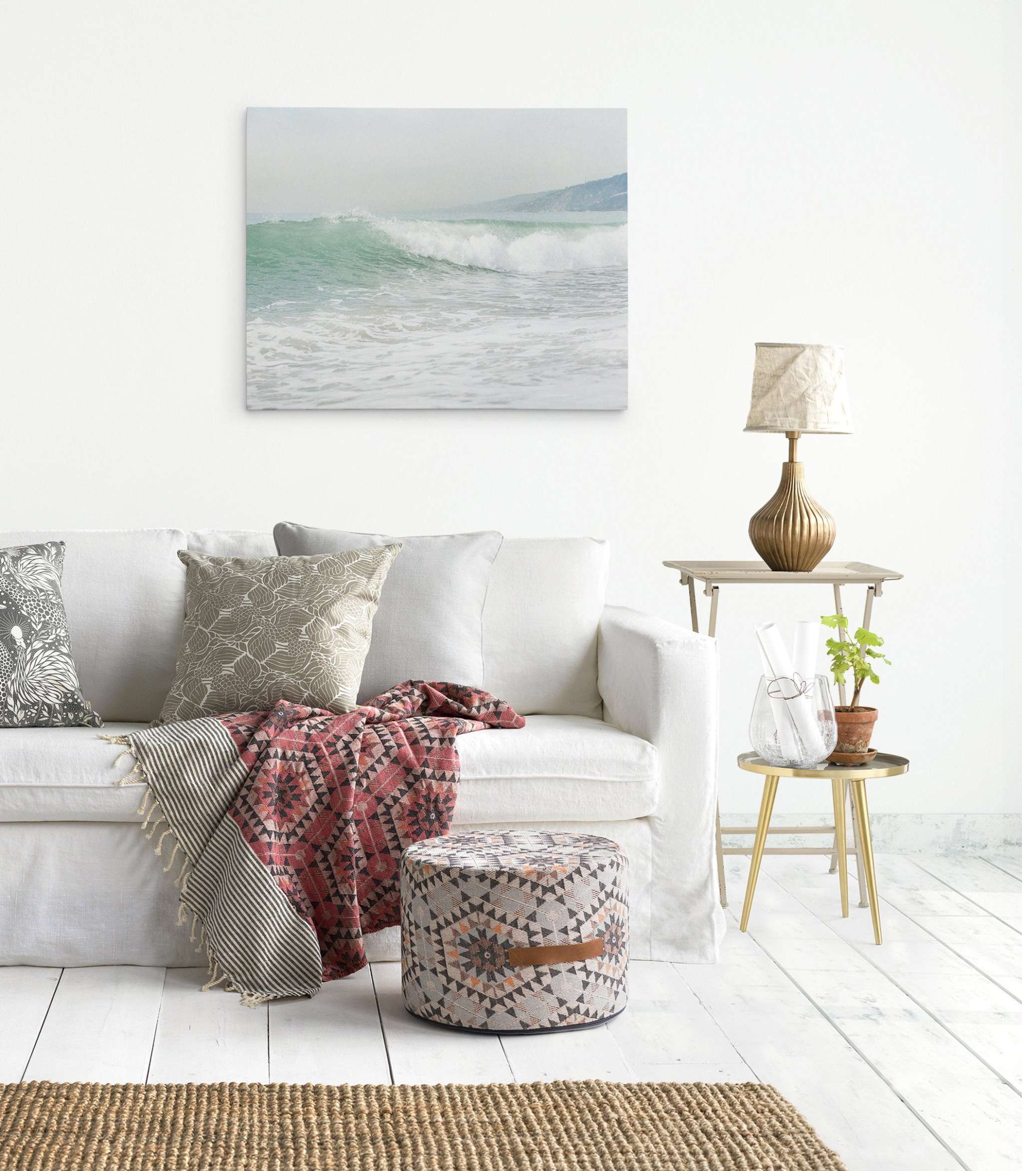 Coastal Ocean Canvas Waves Wall Art, &#39;Breaking Surf&#39;