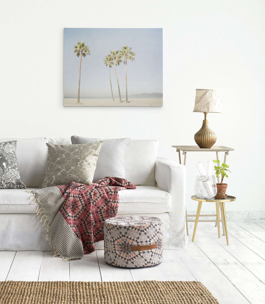California Venice Beach Canvas Wall Art, 'Boardwalk Palms'