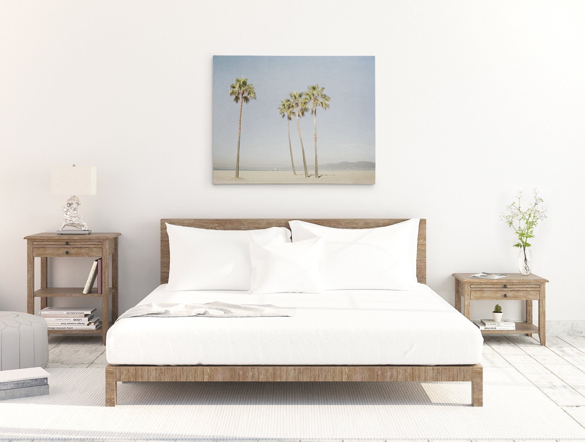 California Venice Beach Canvas Wall Art, &#39;Boardwalk Palms&#39;