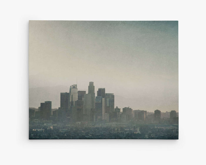 Downtown Los Angeles Canvas Wall Art, 'Stormy La La Land'