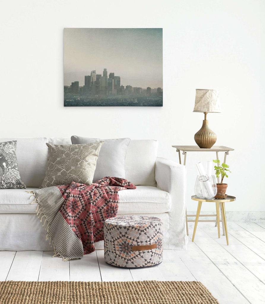 Downtown Los Angeles Canvas Wall Art, 'Stormy La La Land'