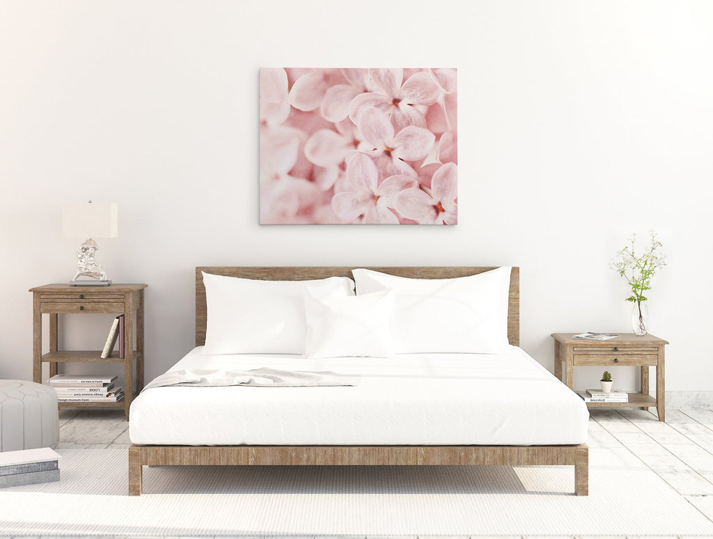 Pink Botanical Canvas Wall Art, 'Bed of Lilacs'