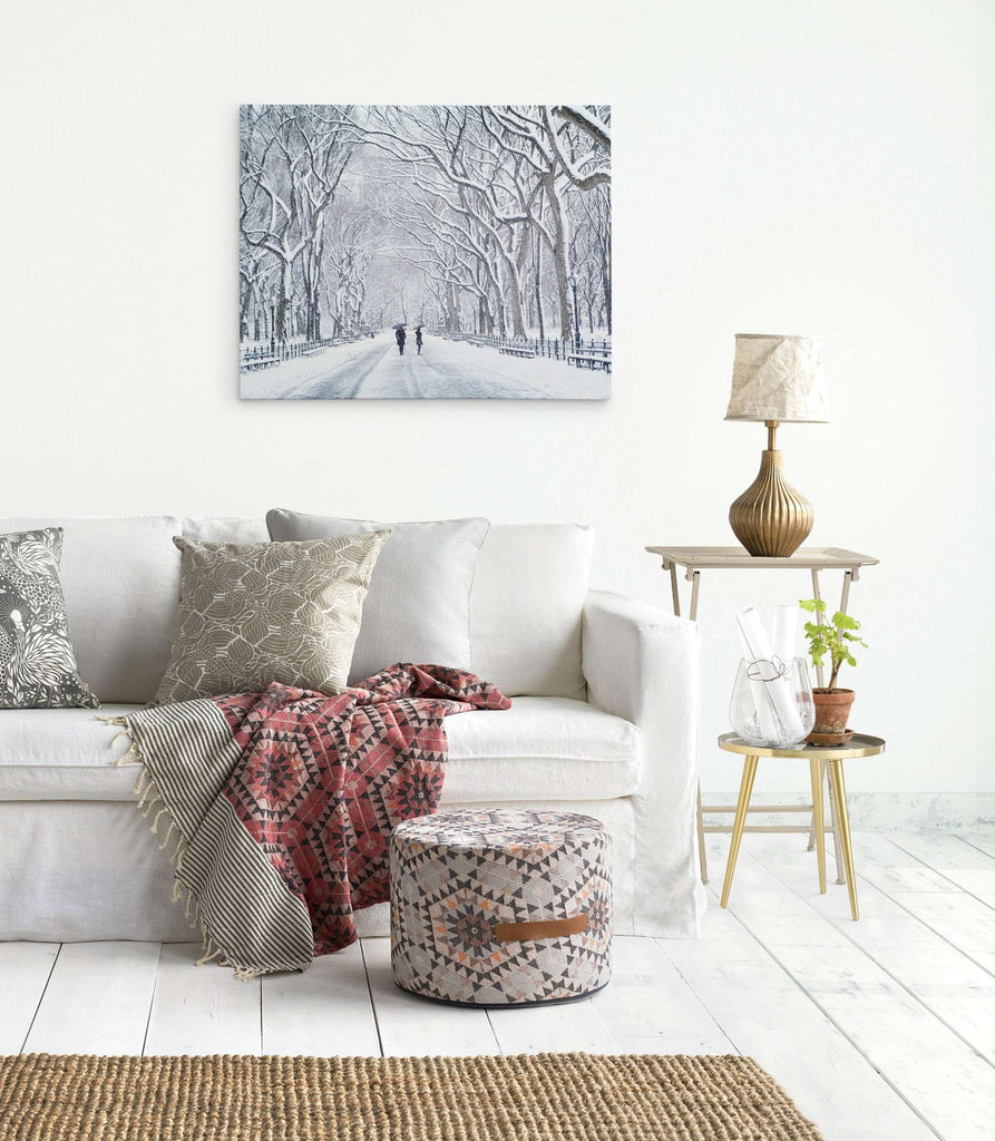 New York Central Park Wall Art, 'The Mall In Winter'