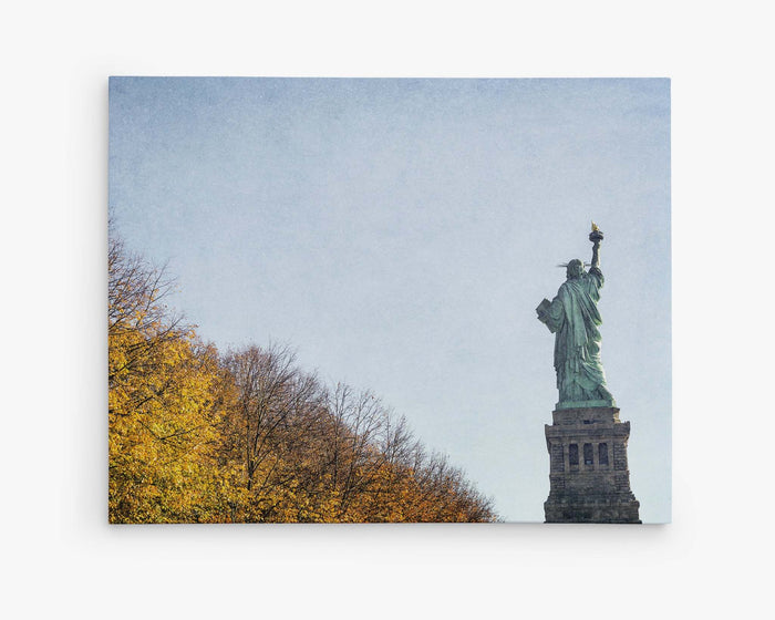 New York City Canvas Wall Art, 'Liberty in Fall'