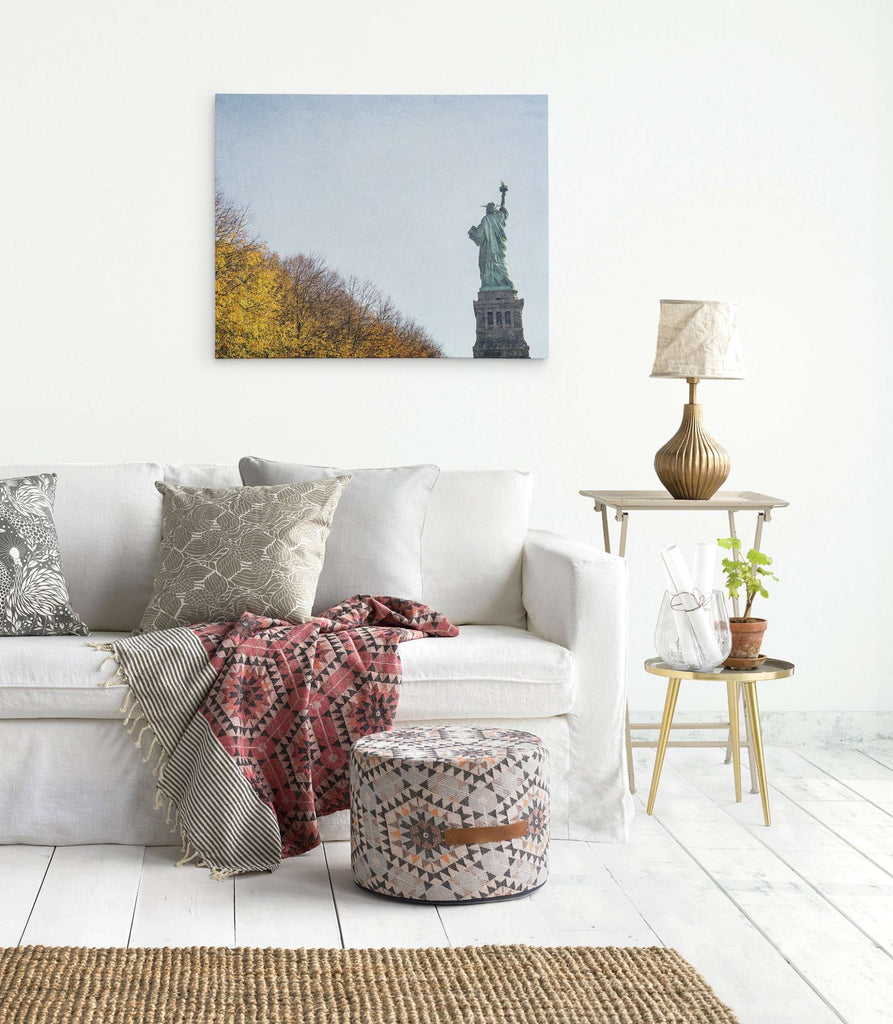New York City Canvas Wall Art, 'Liberty in Fall'