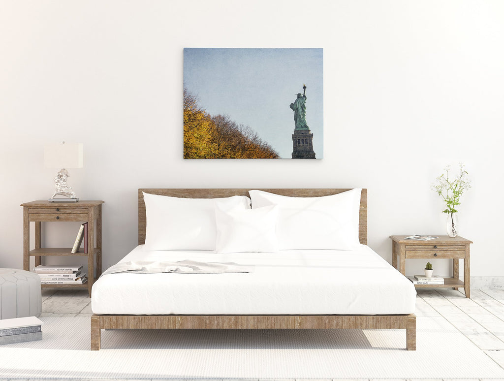 New York City Canvas Wall Art, 'Liberty in Fall'