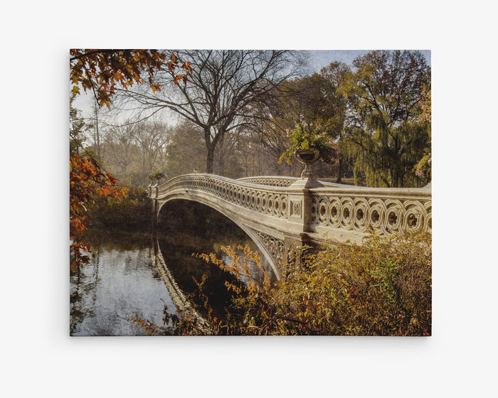New York City Canvas Wall Art, 'Fall Bow Bridge'