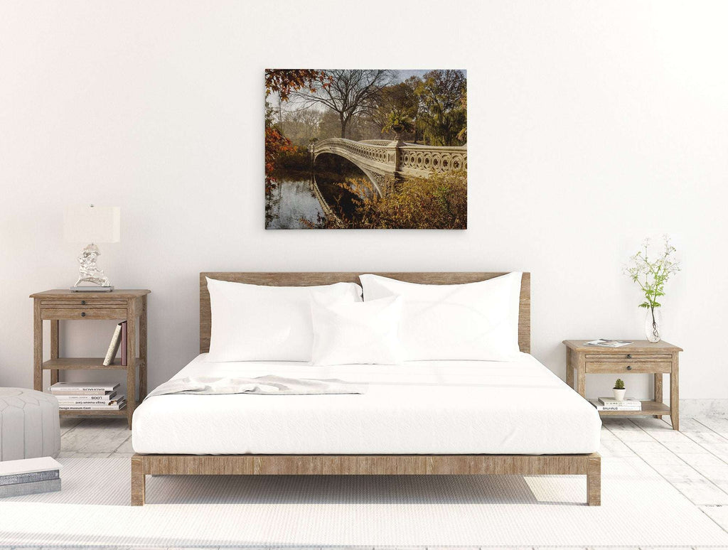 New York City Canvas Wall Art, 'Fall Bow Bridge'
