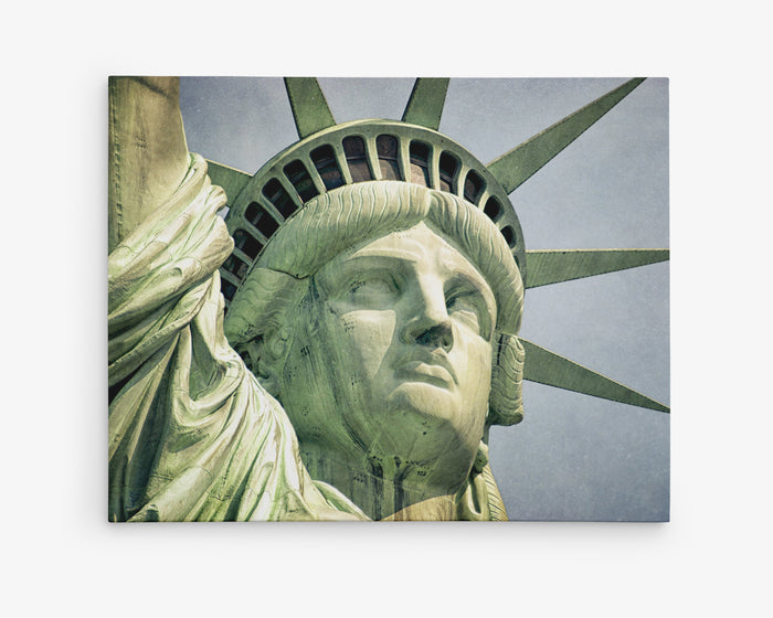 New York City Canvas Wall Art, 'Face of Liberty'